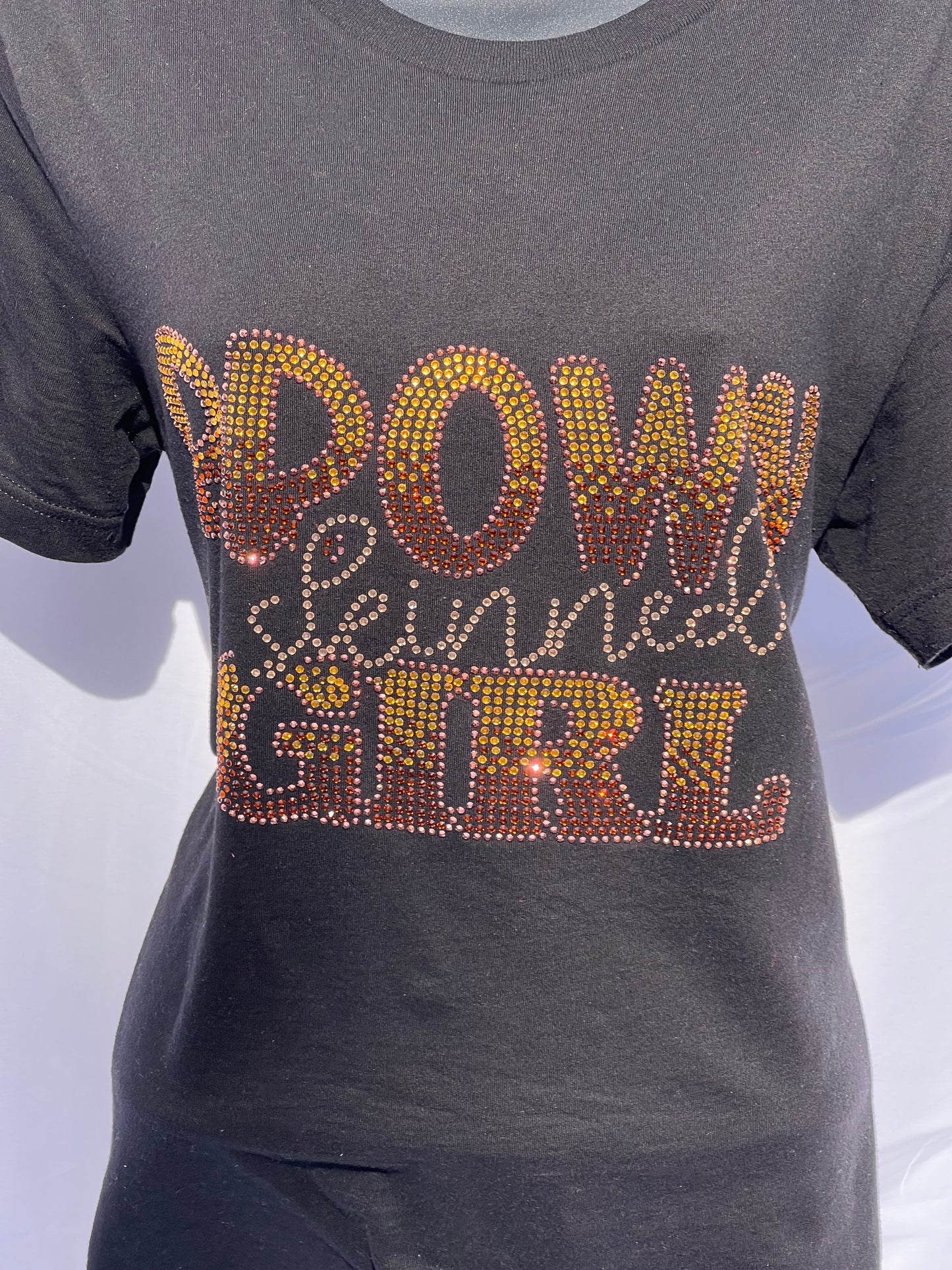 100% Brown Sugar and Brown Skinned Girl Rhinestone shirt