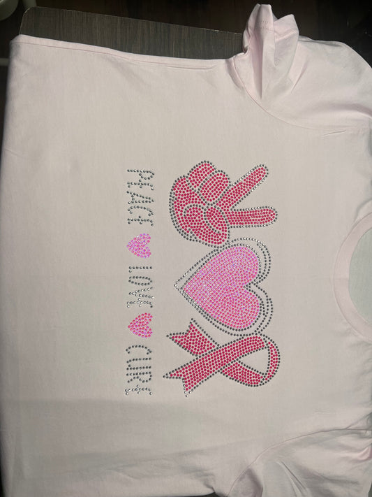 Breast Cancer Awareness Rhinestone Shirt