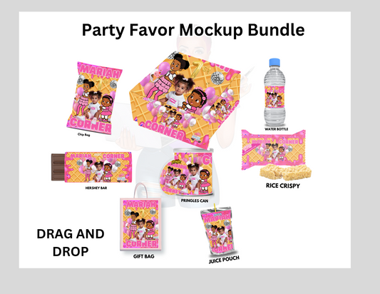 Gracie Corner Party Favor Bundles - Choose your Gracie (8 designs, Templates, Mockup and PLR/MRR)